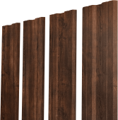Штакетник Twin XL с прямым резом Grand Line 0,45 Print-Double Premium Cherry Wood Dark F Центр Кровли