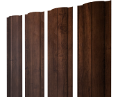 Штакетник Круглый с прямым резом 0,45 Print Premium Cherry Wood Fresh TwinColor Центр Кровли
