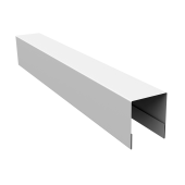 Планка боковая для забора из сайдинга (Квадро брус, Вертикаль) 0,45 PE-Double RAL 9003 сигнальный белый (2,5м) Центр Кровли