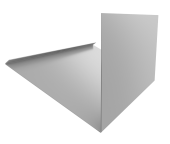 Планка примыкание верхнее к трубе фальц 0,7 PE с пленкой RAL 9003 сигнальный белый (3м) Центр Кровли