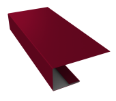 J-Профиль 18мм 0,45 PE с пленкой RAL 3003 рубиново-красный (2м) Центр Кровли