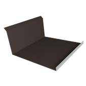 Планка примыкания нижняя 20х122х260х15 0,5 PurPro Matt 275 RR 32 темно-коричневый (3м) Центр Кровли