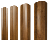 Штакетник М-образный А фигурный 0,45 Print Elite Golden Wood TwinColor Центр Кровли