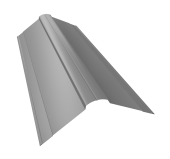 Планка конька фигурного 150x150 0,45 PE lite с пленкой RAL 7004 сигнальный серый (2м) Центр Кровли