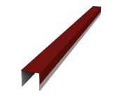 Планка вертикальная обратная для горизонтального монтажа штакетника 0,5 Satin RAL 3011 коричнево-красный (1,8м) Центр Кровли