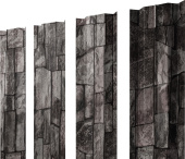 Штакетник М-образный B с прямым резом Grand Line 0,45 Print Elite Fine Stone TwinColor Центр Кровли