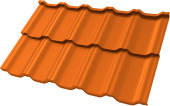 Профиль волновой "Квинта Уно" ("Kvinta Uno") 0,45 ПЭ RAL 2004 оранжевый Центр Кровли