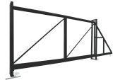 Ворота откатные ColorZn 2,03x4,5 RAL 7016 Центр Кровли