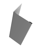 Нащельник (для калиток и ворот) 25х35 жалюзи Milan, Tokyo, Palermo 0,45 PE RAL 7005 мышино-серый (L2,5) Центр Кровли