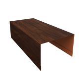Крышка для забора из сайдинга (Блок-хаус new) 0,45 Print Premium Cherry Wood Dark FTC (3м) Центр Кровли