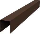 Планка опорная составная внутренняя для забора жалюзи Палермо Grand Line 0,45 Drap двухсторонний RAL 8017 шоколад (3м) Центр Кровли