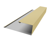 Планка торцевая страховочная 0,4 PE с пленкой RAL 1014 слоновая кость (2м) Центр Кровли