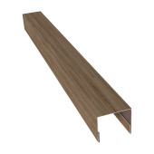 Планка П-образная заборная 24 0,45 Print Elite White Wood TwinColor (2м) Центр Кровли