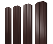 Штакетник Twin фигурный 0,5 GreenCoat Pural BT RR 887 шоколадно-коричневый (RAL 8017 шоколад) Центр Кровли