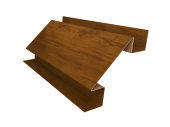 Планка угла внутреннего сложного Экобрус Grand Line 0,45 Print Elite Golden Wood TwinColor (2м) Центр Кровли
