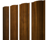 Штакетник Круглый с прямым резом 0,45 Print-Double Elite Golden Wood Центр Кровли