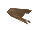 Планка угла внешнего сложного Экобрус Grand Line 0,45 Print Premium с пленкой Pine Wood Fresh (2м) Центр Кровли