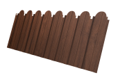 Профнастил C10A фигурный 0,45 Print Elite Choco Wood TwinColor Центр Кровли