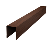 Планка опорная составная внутренняя для забора жалюзи Palermo 0,45 Print Elite Choco Wood TwinColor (2м) Центр Кровли