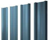 Штакетник М-образный А с прямым резом 0,45 Drap TX RAL 5024 пастельно-синий Центр Кровли