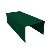 Крышка для забора из сайдинга ЭкоБрус 0,45 PE-Double RAL 6005 зеленый мох (3м) Центр Кровли