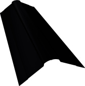 Планка конька фигурного 100х100 Grand Line 0,5 Drap ТХ RAL 9005 черный (3м) Центр Кровли