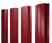 Штакетник П-образный A с прямым резом 0,45 PE RAL 3003 рубиново-красный Центр Кровли