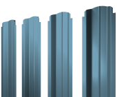 Штакетник П-образный B фигурный 0,45 Drap TX RAL 5024 пастельно-синий Центр Кровли
