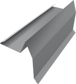 картинка Планка торцевая для шифера Grand Line 0,45 ПЭ с пленкой RAL 7004 сигнальный серый (2м) Центр Кровли Планка торцевая для шифера Grand Line 0,45 ПЭ с пленкой RAL 7004 сигнальный серый (2м) Центр Кровли