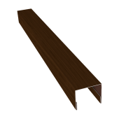 Планка П-образная заборная 24 0,45 Print Elite Choco Wood TwinColor (2м) Центр Кровли