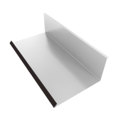 Планка примыкания нижняя к трубе 130х240 0,5 Satin Matt RAL 9005 черный (3м) Центр Кровли