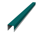 Планка вертикальная обратная для горизонтального монтажа штакетника 0,45 PE RAL 5021 водная синь (2,5м) Центр Кровли