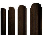 Штакетник П-образный А фигурный 0,45 Print Elite Antique Wood TwinColor Центр Кровли