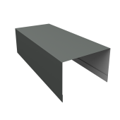 Крышка для забора из сайдинга ЭкоБрус 0,45 PE RAL 7005 мышино-серый (2,5м) Центр Кровли