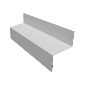 Отлив межэтажный 45 0,5 Satin с пленкой RAL 9003 сигнальный белый (2м) Центр Кровли