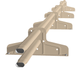 Снегозадержатель Стандарт Т4 d 40х20 RAL 1015 (3м) Центр Кровли