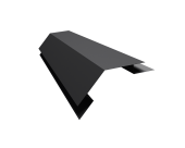 Угол внешний сложный 75х75 135 градусов Grand Line 0,5 Velur RAL 9005 черный (3м) Центр Кровли