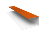 Планка П-образная завершающая сложная (КД) 0,45 PE с пленкой RAL 2004 оранжевый (3м) Центр Кровли
