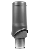 Выход вентиляции Krovent Pipe-VT 150 изолированный серый Центр Кровли