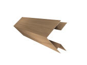 Планка угла внешнего сложного Экобрус Grand Line 0,45 Print Elite с пленкой Honey Wood TwinColor (2м) Центр Кровли