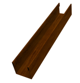 Стойка жалюзи Milan Slim 0,45 Print-double Premium Golden Wood Intense F (2м) Центр Кровли