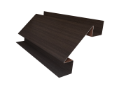 Планка угла внутреннего сложного БХ new 0,45 Print Elite Coffee Wood TwinColor (3м) Центр Кровли