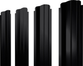 Штакетник П-образный B фигурный Grand Line 0,45 Drap TR RAL 9005 черный Центр Кровли