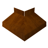 Угол отлива внешний 70 0,45 Print-Double Premium с пленкой Golden Wood Intense F Центр Кровли