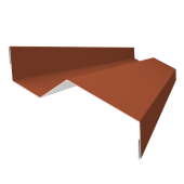 Планка примыкания внакладку 25х17х35х17 0,45 Drap TR RAL 8004 терракота (3м) Центр Кровли