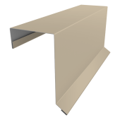 Планка торцевая кровельная фальц 65х97 0,5 Satin с пленкой RAL 1015 светлая слоновая кость (3м) Центр Кровли