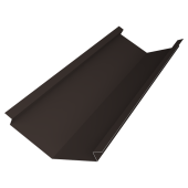 Планка ендовы нижней для композитной черепицы 140х140 Grand Line 0,5 Сатин матовый ТХ RR 32 темно-коричневый (3м) Центр Кровли