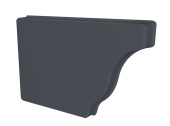 Заглушка желоба левая Vortex Lite 130мм RAL 7024 мокрый асфальт Центр Кровли