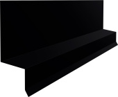 Отлив верхний фальц Grand Line 0,5 Полидэкстер TwinColor RAL 9005 черный (2м) Центр Кровли
