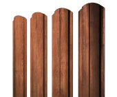 Штакетник Полукруглый Slim фигурный 0,45 Print Premium Rowan Wood Intense FTC Центр Кровли